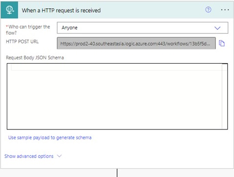 HTTP request received